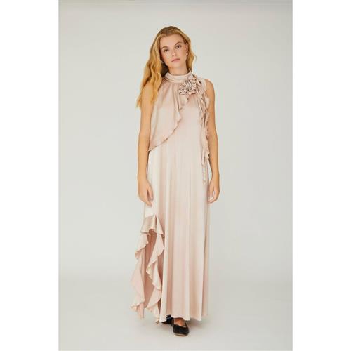 A-VIEW Rose Dress Kvinde Sand Maxi Kjoler Str 44 - hos Magasin