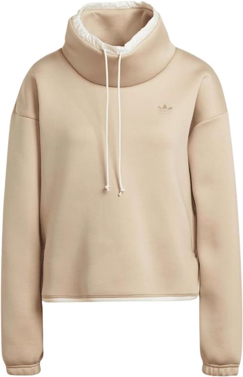 adidas Funnel Neck Sweater Kvinde Beige Hættetrøjer Str 40 - Polyester hos Magasin