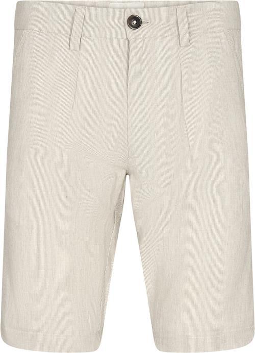 Bruun & Stengade BS Buris Regular Fit Shorts Mand Beige/white Chino Shorts Str 36 - Bomuld hos Magasin