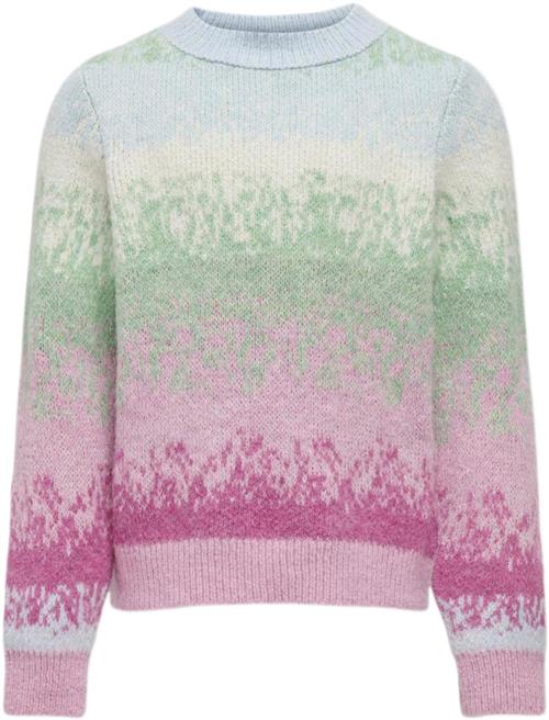 ONLY Koggita L/S Oneck KNT Kvinde Clear Sky/spring Bouquet/cloud Danc Sweaters Str 146/152 - hos Magasin