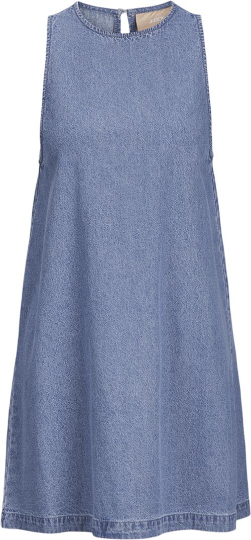 JJXX Jxmacy Short A Shape Denim Dress DN Kvinde Medium Blue Denim Korte Kjoler Relaxed Fit Str S Denim - hos Magasin