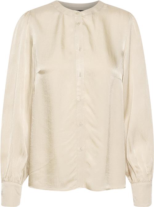 Se Soaked in Luxury Slfalula Shirt LS Kvinde Oatmeal Langærmede Bluser Regular Fit Str XS - hos Magasin ved Magasin