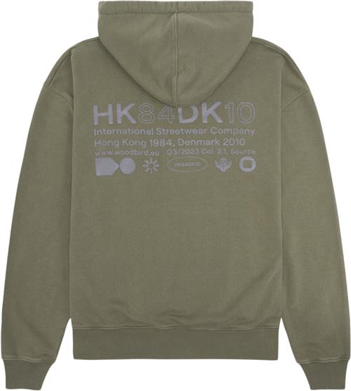 Se Woodbird Wbpope Hkdk Hoodie Mand Army Green Hoodies Str L - hos Magasin ved Magasin