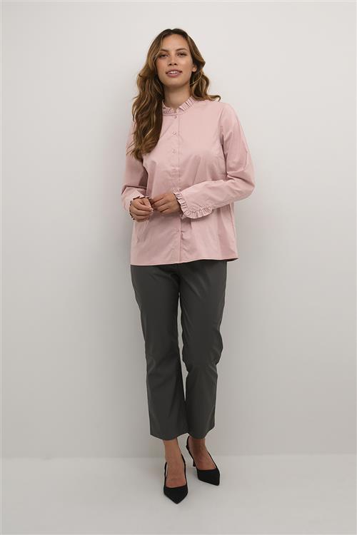 Culture Cuantoinett Button Shirt Kvinde Pale Mauve Langærmede Skjorter Str L - hos Magasin