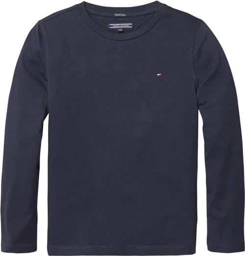 Tommy Hilfiger Boys Basic CN Knit L/S Str 4 år / 104 cm - Blå Strik Bomuld hos Magasin