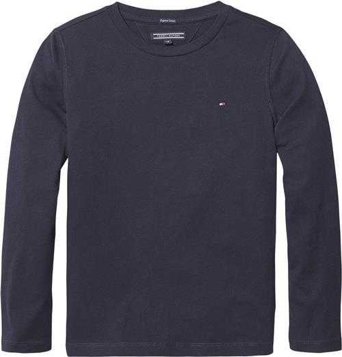 Tommy Hilfiger Boys Basic CN Knit L/S Str 10 år / 140 cm - Blå Strik Bomuld hos Magasin