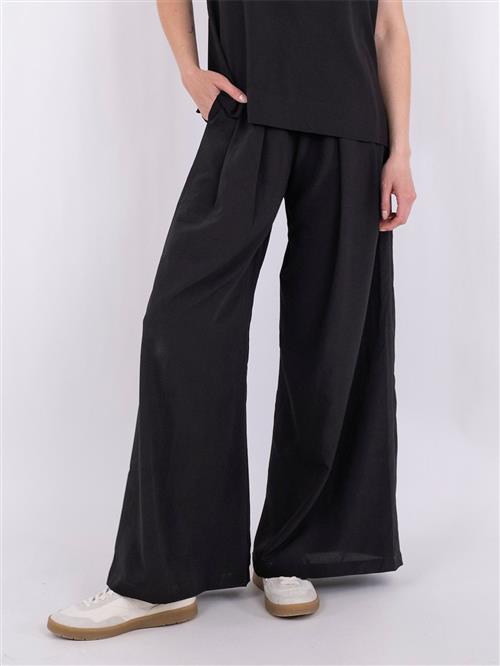 Neo Noir Lana Pants Kvinde Black Bukser Med Brede Ben Str 44 - hos Magasin