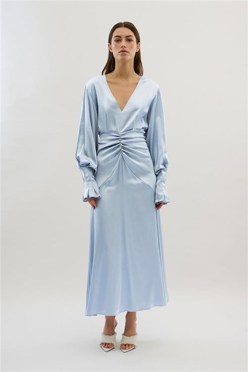 Karen by Simonsen Kbpeel Dress Kvinde Pearl Blue Maxi Kjoler Str 38 - hos Magasin