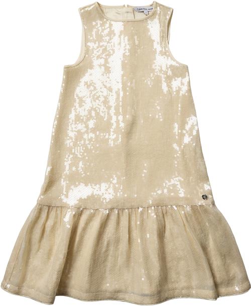 Calvin Klein CAP_Clear Sequin SS Dress Str 12 år - Zcy Kjoler hos Magasin