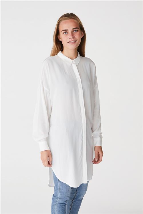 Se Soft Rebels Freedom LS Long Shirt Kvinde Snow White / Off White Langærmede Skjorter Str XS - Viskose hos Magasin ved Magasin