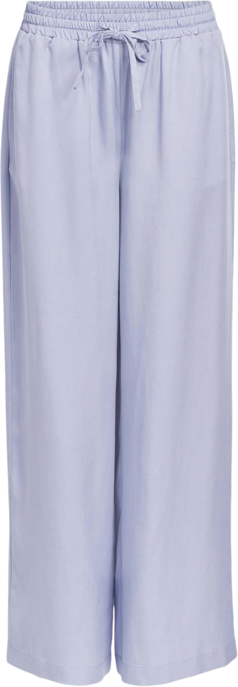 Se Object Objtilda Talula Long Pant Noos Kvinde Brunnera Blue/col Bukser Med Brede Ben Str 42 - hos Magasin ved Magasin