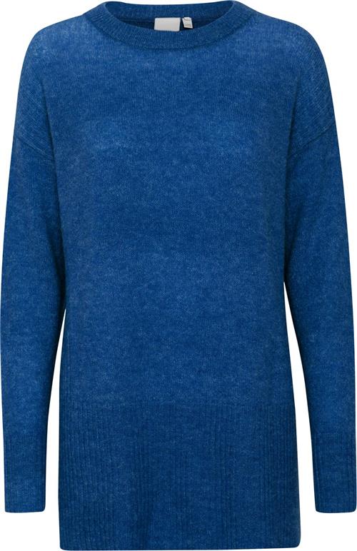 ICHI Ihkamara Long LS Kvinde True Blue Sweaters Str XL - hos Magasin