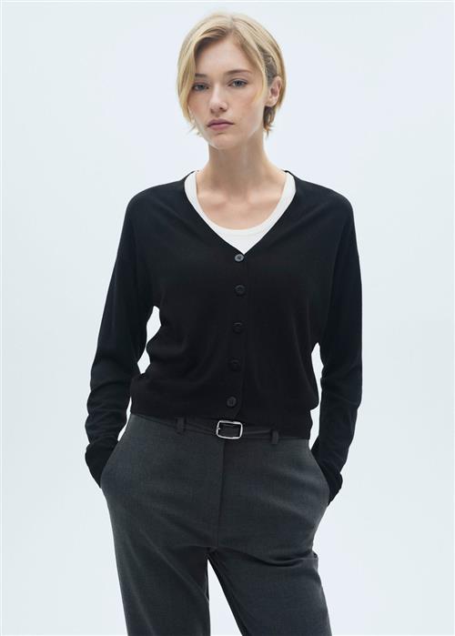 MANGO Cardigan .- Lucca Kvinde Black Cardigans Str S - hos Magasin