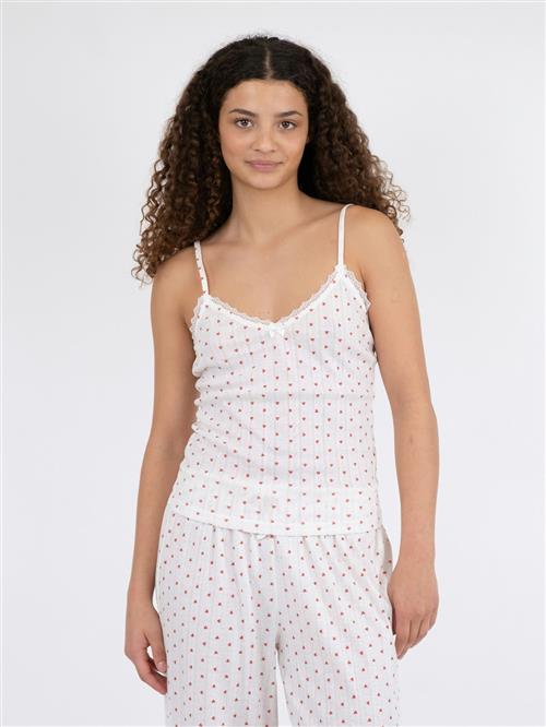 Se Neo Noir Lindsay Pointelle Heart Top Kvinde White Toppe Str 44 - hos Magasin ved Magasin