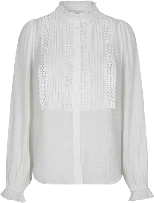 Lollys Laundry Arielll Shirt LS Kvinde White Langærmede Skjorter Str S - hos Magasin