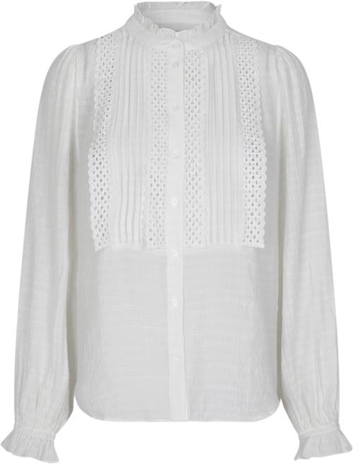 Lollys Laundry Arielll Shirt LS Kvinde White Langærmede Skjorter Str XL - hos Magasin