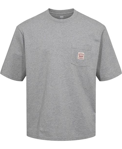 Levi's SS Workwear TEE MID Tone Grey Mand Grå Kortærmede T-shirts Loose Fit Str XL - Bomuld hos Magasin