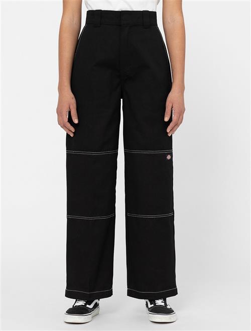 Se Dickies Sawyerville REC Black Kvinde Black Wide Jeans Str 25 - hos Magasin ved Magasin