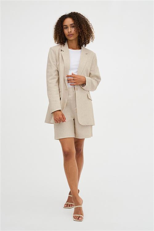 My Essential Wardrobe Lavitamw Blazer Kvinde Oatmeal Blazere Casual Fit Str 36 - hos Magasin