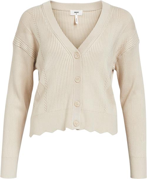 Se Object Objdoris L/S Knit Cardigan Pb15 Kvinde Sandshell Cardigans Str S - hos Magasin ved Magasin