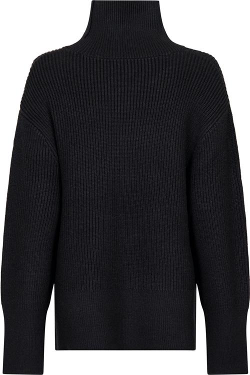 Se Neo Noir Fanning Solid Knit Blouse Kvinde Black Rullekraver Str 38 - hos Magasin ved Magasin