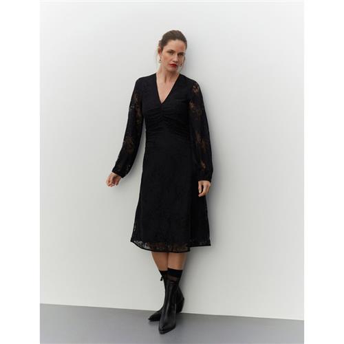 DAY Birger et Mikkelsen Naomi Artistic Lace Kvinde Black Midi Kjoler Str 44 - hos Magasin