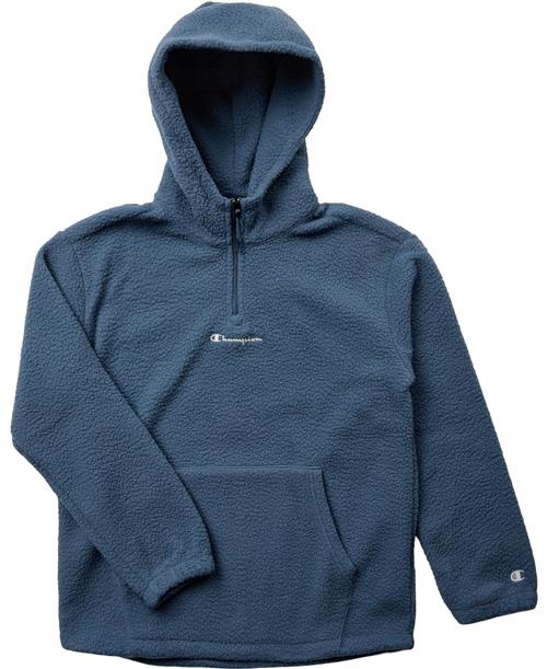 Champion Hooded Half Zip Top Str L/152/ 11-13 år - China Blue Hættetrøjer hos Magasin