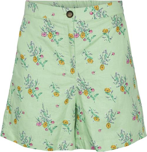 YAS Yasmeadowfield HW Shorts Show Kvinde Opaline Green/meadowfield Aop Casual Shorts Str S - hos Magasin