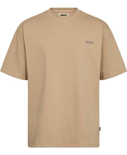 Woodbird Wbbaine Majhon Tee Mand Sand Kortærmede T-shirts Str XL - hos Magasin