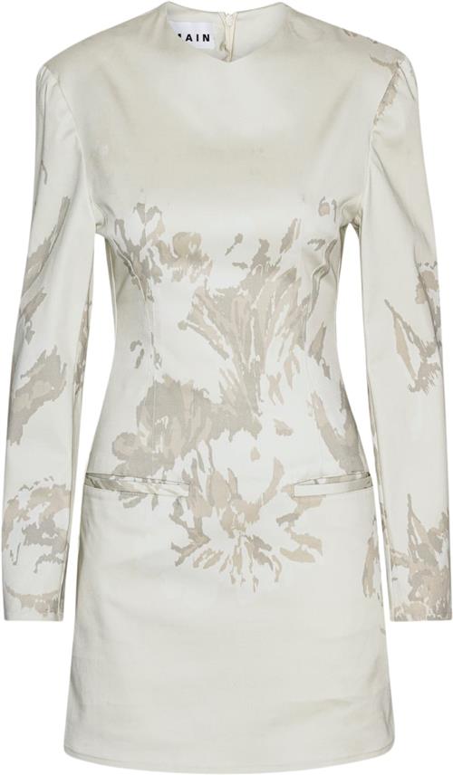 REMAIN Floral Mini Dress Kvinde Flower Jacquard + Almond Milk Comb. Korte Kjoler Str 38 - hos Magasin