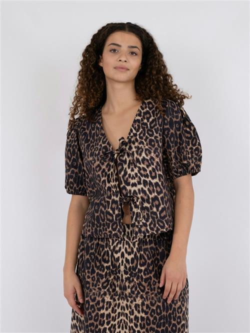 Neo Noir Bianca Leo Blouse Kvinde Leopard Toppe Str 38 - hos Magasin