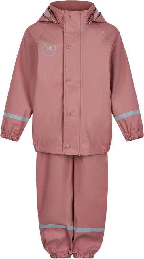 Color Kids Rain Set Solid PU Str 92 - Ash Rose Regntøj hos Magasin