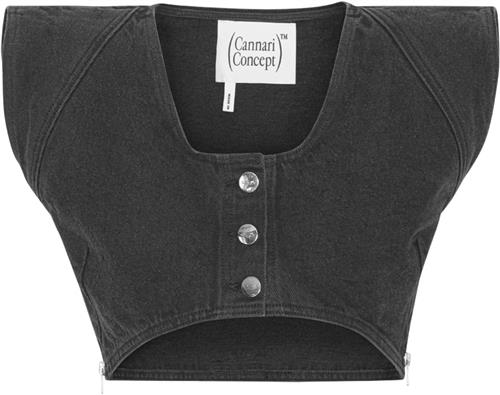 Cannari Concept Crop Vest Kvinde Forged Iron Toppe Str 34 - hos Magasin