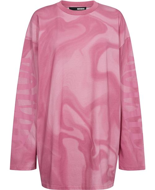 Se ROTATE Birger Christensen Enzyme Long Sleeve Shirt Kvinde Ibis Rose Comb. Langærmede Bluser Str L - hos Magasin ved Magasin