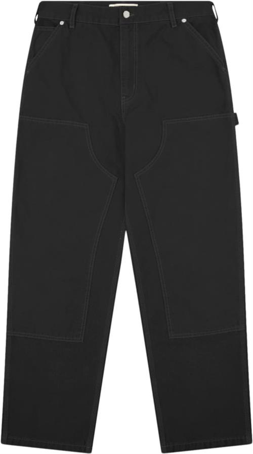 Woodbird Wbdenise Carpenter Pants Kvinde Black Bukser Med Brede Ben Str 29 - hos Magasin