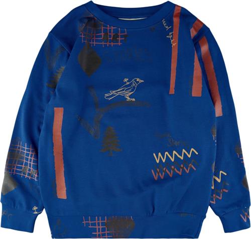 Soft Gallery Sgbaptiste Stories L_S Sweatshirt Str 5y - True Blue Sweatshirts Bomuld hos Magasin