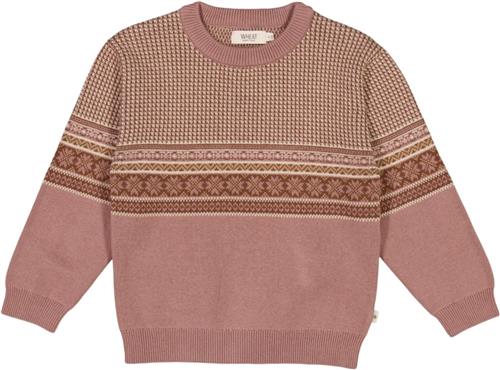 Wheat Jacquard Pullover Elias Str 152/12y - Pudder Strik Bomuld hos Magasin