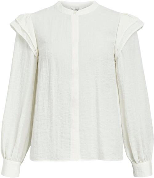 Se Object Objsophie L/S Shirt 131 Kvinde Cloud Dancer Langærmede Bluser Str 38 - hos Magasin ved Magasin