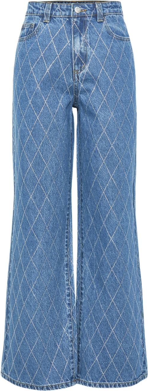 YAS Yasharli HMW Jeans EX Kvinde Medium Blue Denim Wide Jeans Str "33/""32" - hos Magasin