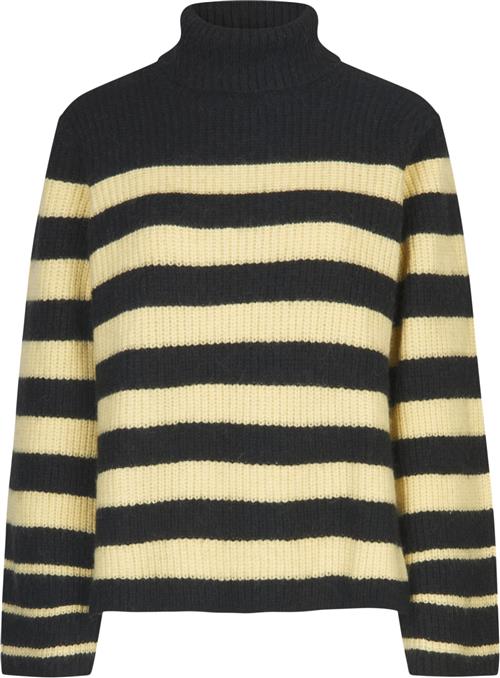 Baum und Pferdgarten Chikita Kvinde Black Yellow Breton Rullekraver Loose Fit Str S - hos Magasin