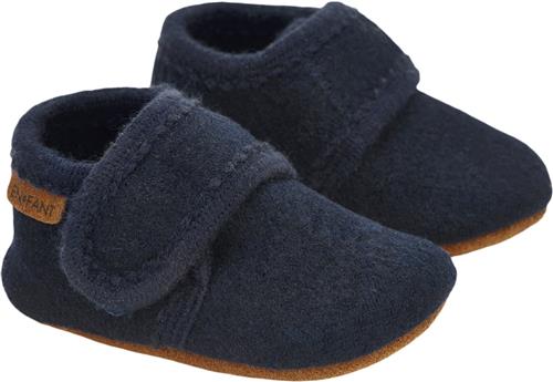 En Fant Baby Wool Slippers Navy Hjemmesko Str 19\20 - Uld hos Magasin