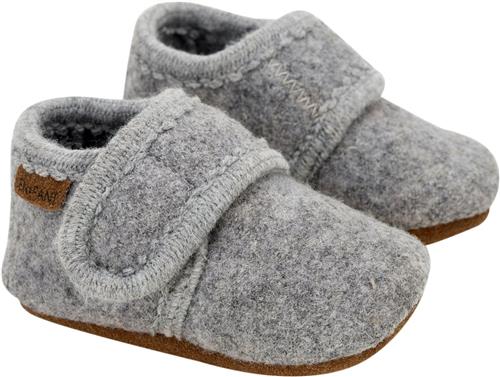 En Fant Baby Wool Slippers Grey Melange Hjemmesko Str 27\28 - Uld hos Magasin