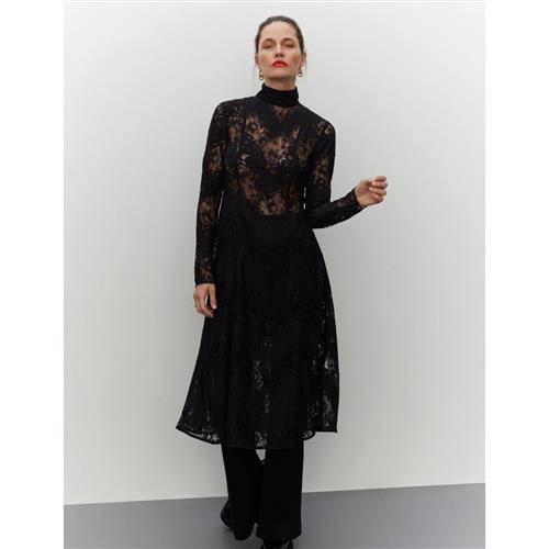 DAY Birger et Mikkelsen Basil Artistic Lace Kvinde Black Midi Kjoler Str 34 - hos Magasin