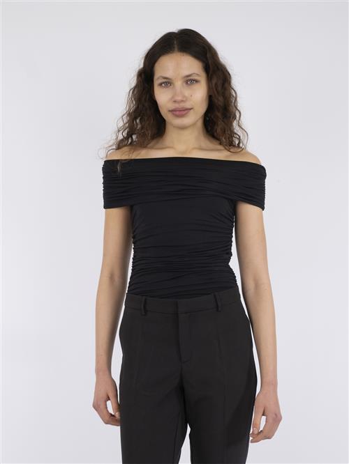 Neo Noir Fiola Jersey Top Kvinde Sort Toppe Str 42 - hos Magasin