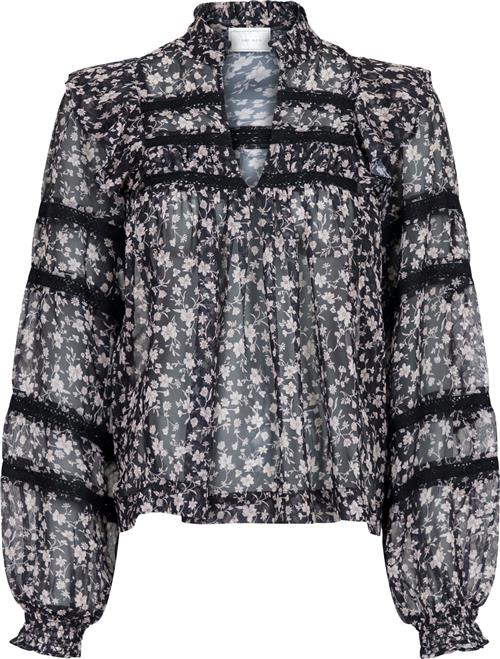 Se Neo Noir Aroma Fleur Sombre Blouse Kvinde Sort Langærmede Bluser Str 42 - hos Magasin ved Magasin