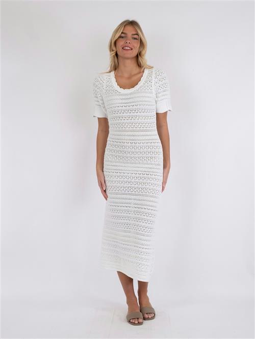 Neo Noir Eiko Knit Dress Kvinde Off White Midi Kjoler Str 40 - hos Magasin