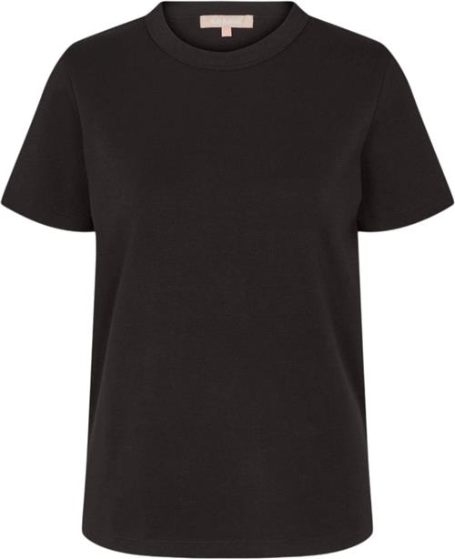 Soft Rebels Srhella Tshirt Gots Kvinde Black Kortærmede T-shirts Str XS - hos Magasin