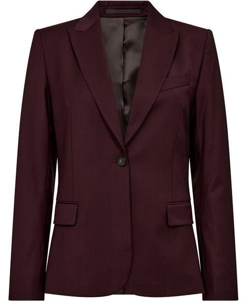 Se Filippa K Sasha Cool Wool Blazer Kvinde Burgundy Blazere Str 42 - hos Magasin ved Magasin