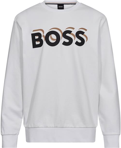 BOSS Soleri 07 Mand Hvid Sweatshirts Str M - hos Magasin