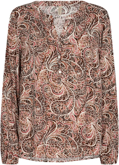 soyaconcept Scjasmin 1 Kvinde 4620c Rose Combi Langærmede Bluser Str L/XL - hos Magasin